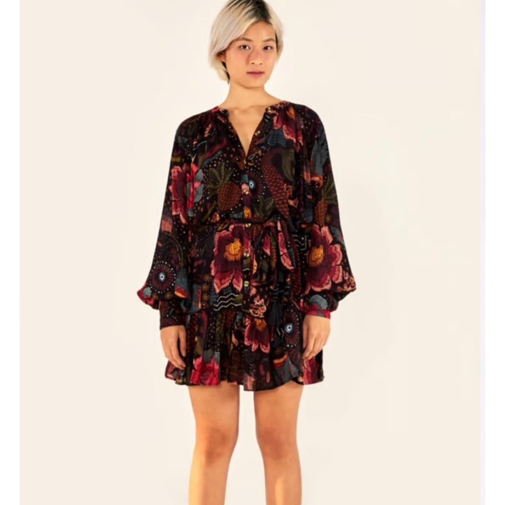 Farm Rio Black River Creature Dress